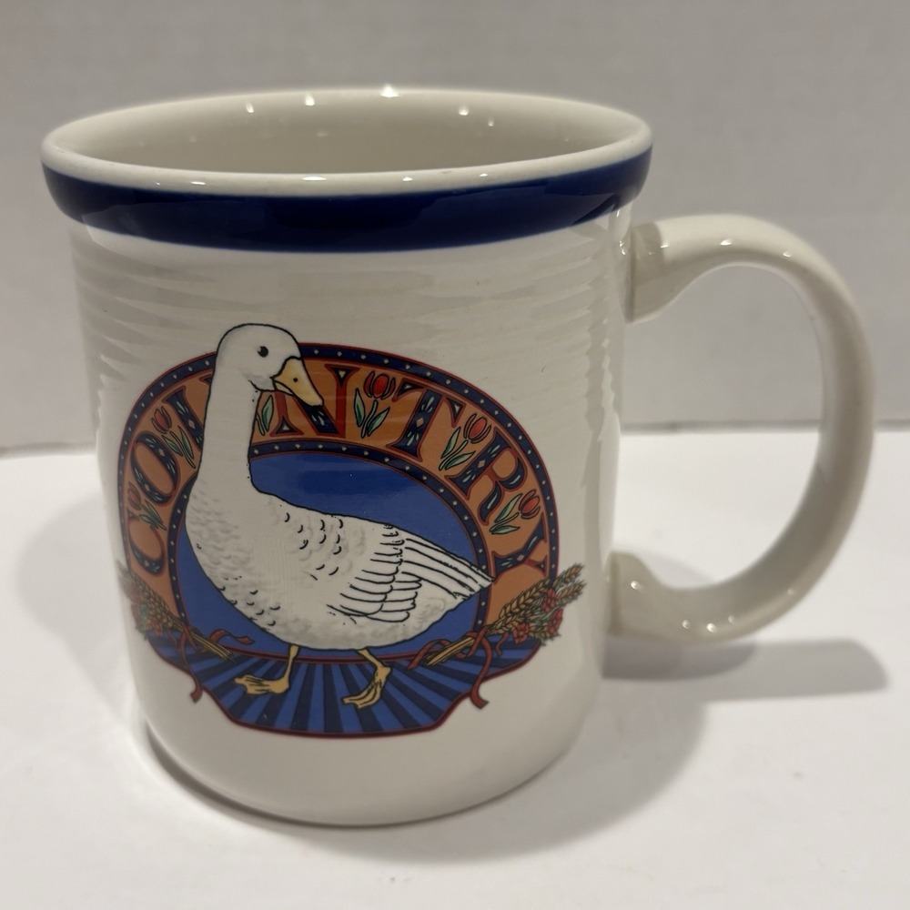 Century Stoneware Thailand Mug Country Duck Goose Farmhouse Decor Coffee Cup